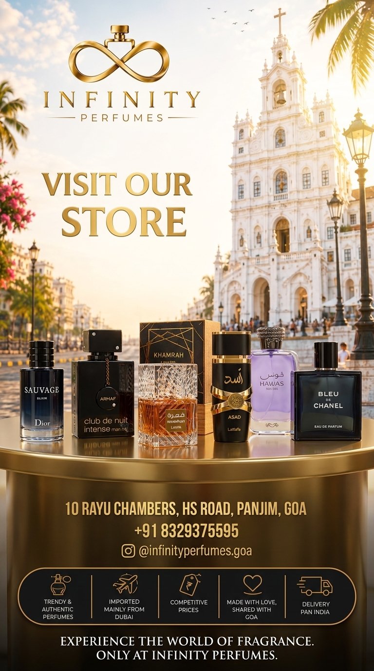 Infinity Perfumes brand poster